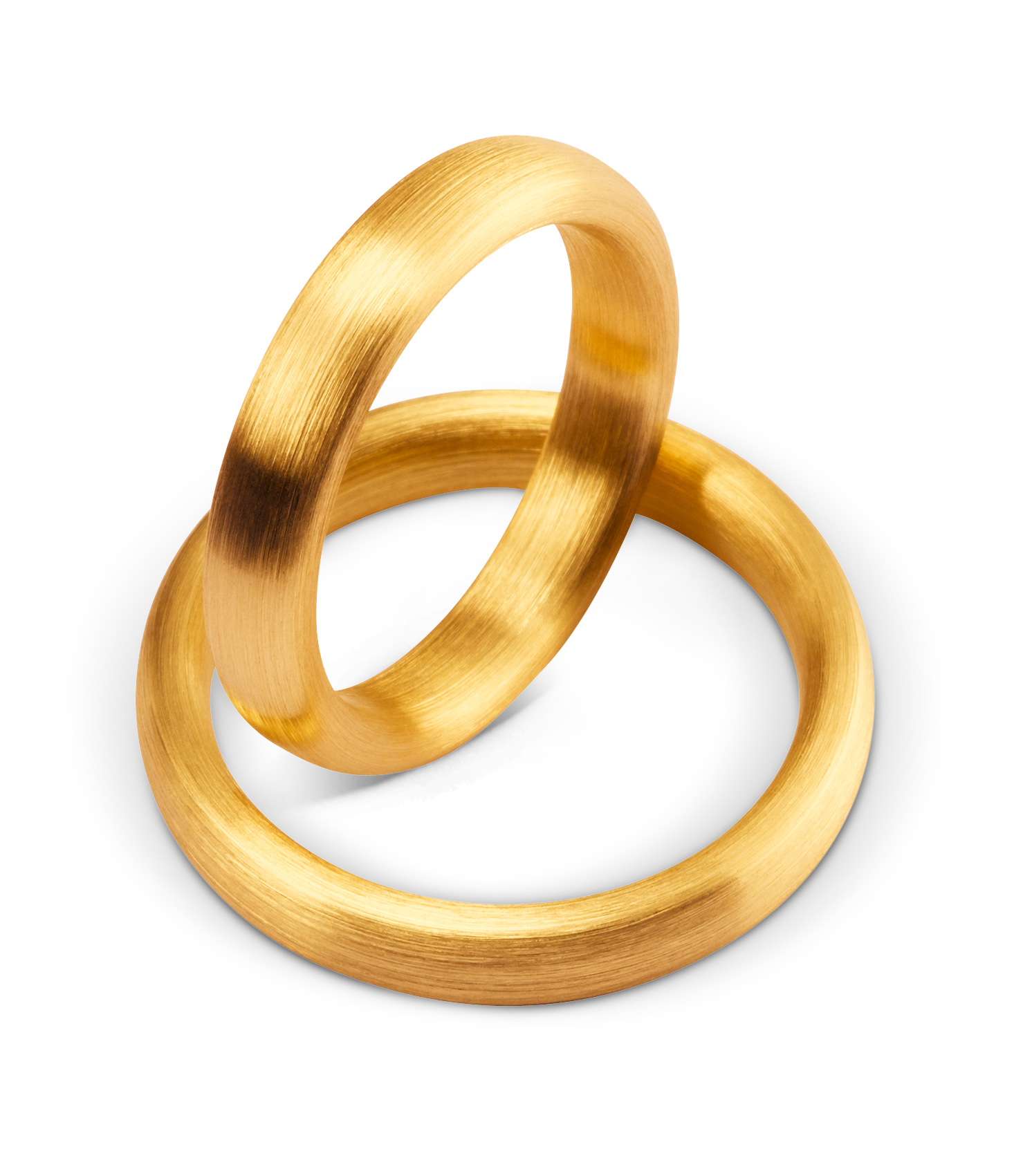 Schlichte durchgehend matte Ringe in Roségold, Gelbgold, Weißgold & Mittelgold zeitlos & elegant