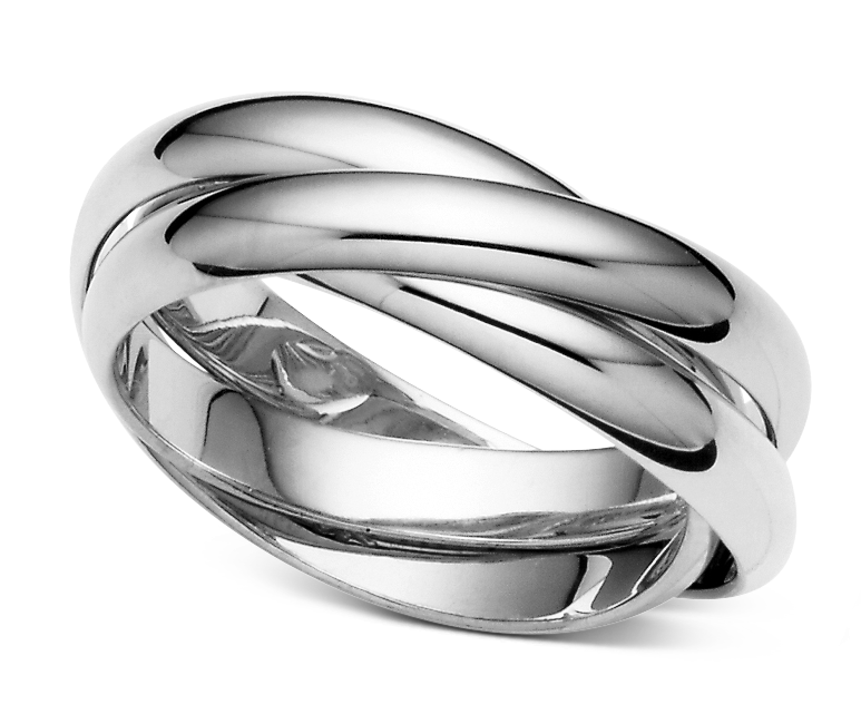 Dreifachring in Weißgold & Dreifachring in Rosé-, Gelb- & Weißgold verspielt, edel & außergewöhnlich