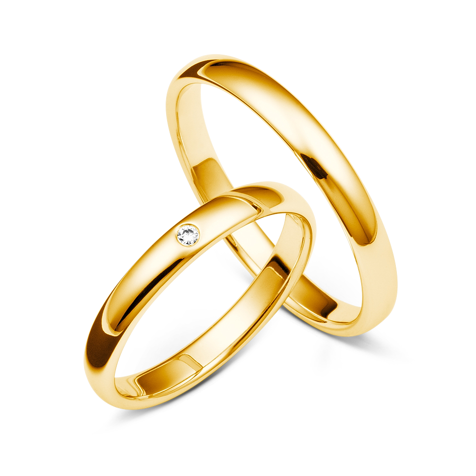 Elegante Ringe in Rosé-, Weiß- & Gelbgold mit glänzender Oberfläche Damenring mit funkelndem Stein